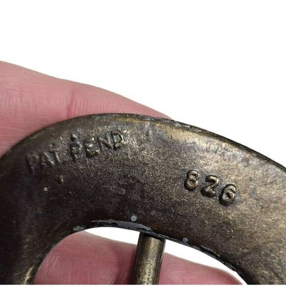 Vintage Leather & Woven Fabric Belt With metal Buckle sz 34 red white blue - Picture 9 of 15